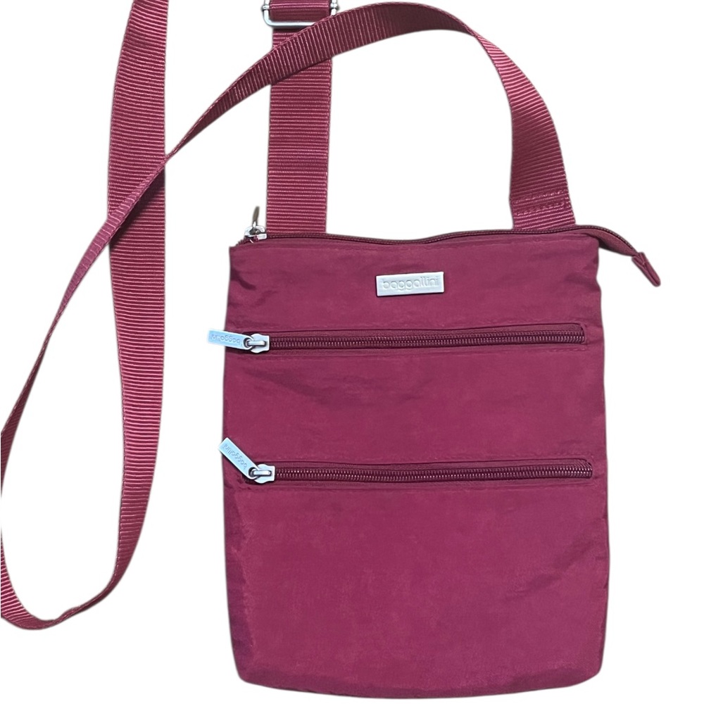Baggallini Wine Red Crossbody Bag 8 1/2” x 8 1/2 “